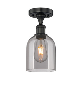 Edison One Light Semi-Flush Mount in Matte Black (405|616-1F-BK-G558-6SM)