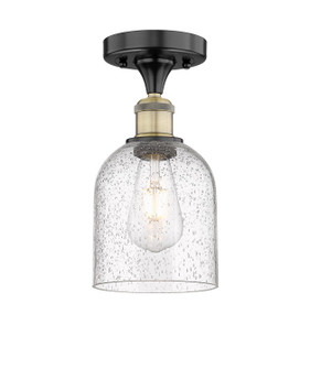 Edison One Light Semi-Flush Mount in Black Antique Brass (405|616-1F-BAB-G558-6SDY)