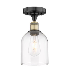 Edison One Light Semi-Flush Mount in Black Antique Brass (405|616-1F-BAB-G558-6CL)