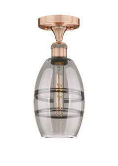 Edison One Light Semi-Flush Mount in Antique Copper (405|616-1F-AC-G557-6SM)