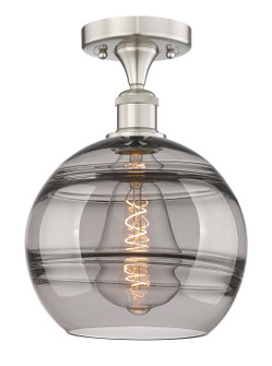 Edison One Light Semi-Flush Mount in Antique Brass (405|616-1F-AB-G556-10CL)