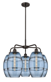 Downtown Urban Five Light Chandelier in Oil Rubbed Bronze (405|516-5CR-OB-G557-8BL)