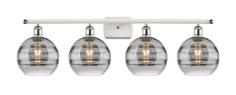 Ballston Four Light Bath Vanity in White Polished Chrome (405|516-4W-WPC-G556-8SM)