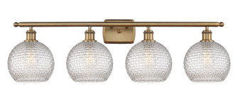 Ballston Four Light Bath Vanity in Brushed Brass (405|516-4W-BB-G122C-8CL)