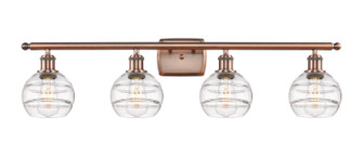 Ballston LED Bath Vanity in Antique Copper (405|516-4W-AC-G556-6CL)