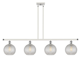 Ballston Four Light Island Pendant in White Polished Chrome (405|516-4I-WPC-G122C-8CL)