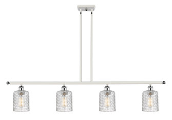 Ballston Four Light Island Pendant in White Polished Chrome (405|516-4I-WPC-G112C-5CL)