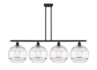 Ballston Four Light Island Pendant in Matte Black (405|516-4I-BK-G556-12CL)