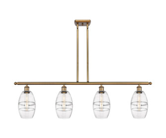 Ballston Four Light Island Pendant in Brushed Brass (405|516-4I-BB-G557-6CL)