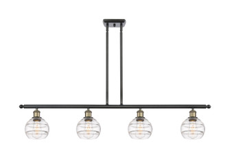 Ballston Four Light Island Pendant in Black Antique Brass (405|516-4I-BAB-G556-6CL)