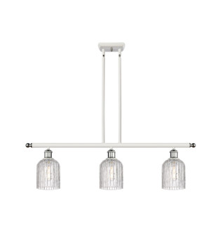 Ballston Three Light Island Pendant in White Polished Chrome (405|516-3I-WPC-G559-5CL)