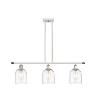 Ballston Three Light Island Pendant in White Polished Chrome (405|516-3I-WPC-G558-6CL)