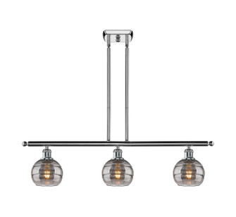 Ballston Three Light Island Pendant in Brushed Satin Nickel (405|516-3I-SN-G556-6SM)