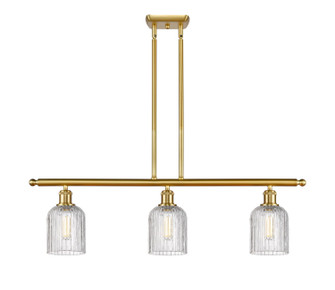 Ballston Three Light Island Pendant in Satin Gold (405|516-3I-SG-G559-5CL)