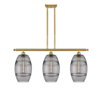 Ballston Three Light Island Pendant in Satin Gold (405|516-3I-SG-G557-8SM)