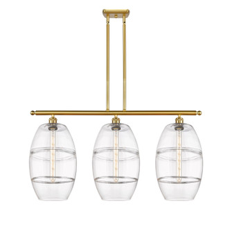 Ballston Three Light Island Pendant in Satin Gold (405|516-3I-SG-G557-10CL)