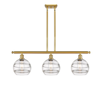 Ballston Three Light Island Pendant in Satin Gold (405|516-3I-SG-G556-8CL)