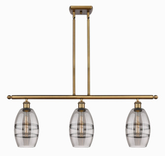 Ballston Three Light Island Pendant in Brushed Brass (405|516-3I-BB-G557-6SM)