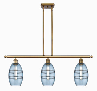 Ballston Three Light Island Pendant in Brushed Brass (405|516-3I-BB-G557-6BL)