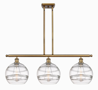 Ballston Three Light Island Pendant in Brushed Brass (405|516-3I-BB-G556-10CL)