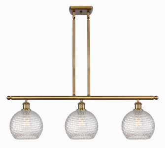 Ballston Three Light Island Pendant in Brushed Brass (405|516-3I-BB-G122C-8CL)