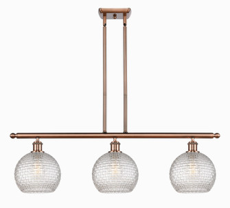 Ballston Three Light Island Pendant in Antique Copper (405|516-3I-AC-G122C-8CL)