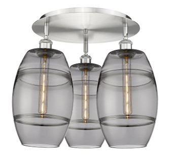 Ballston Three Light Semi-Flush Mount in Satin Gold (405|516-3C-SG-G557-8SM)