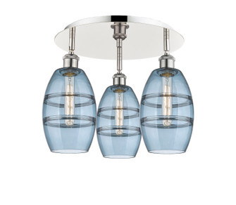 Ballston Three Light Semi-Flush Mount in Polished Nickel (405|516-3C-PN-G557-6BL)
