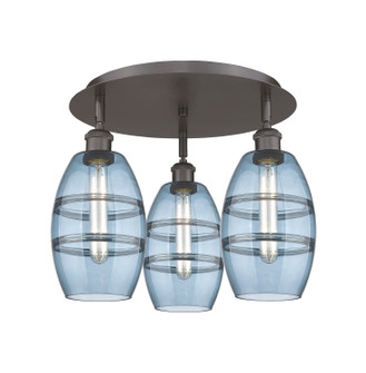 Ballston Three Light Semi-Flush Mount in Oil Rubbed Bronze (405|516-3C-OB-G557-6BL)