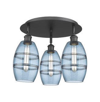 Ballston Three Light Semi-Flush Mount in Matte Black (405|516-3C-BK-G557-6BL)