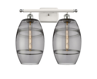 Ballston Two Light Bath Vanity in White Polished Chrome (405|516-2W-WPC-G557-8SM)
