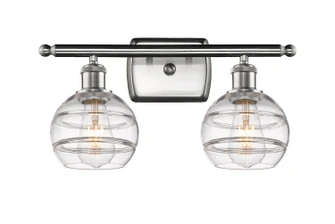 Ballston Two Light Bath Vanity in Brushed Satin Nickel (405|516-2W-SN-G556-6CL)