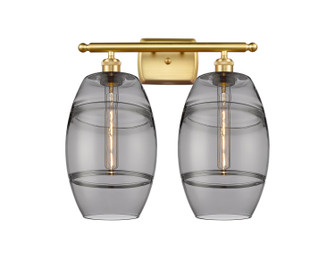 Ballston Two Light Bath Vanity in Satin Gold (405|516-2W-SG-G557-8SM)