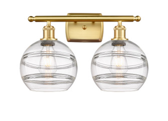 Ballston Two Light Bath Vanity in Satin Gold (405|516-2W-SG-G556-8CL)