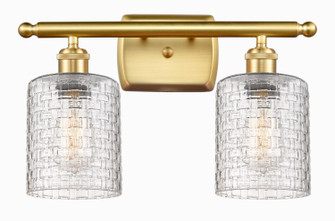 Ballston Two Light Bath Vanity in Satin Gold (405|516-2W-SG-G112C-5CL)