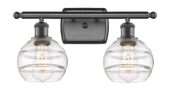 Ballston Two Light Bath Vanity in Oil Rubbed Bronze (405|516-2W-OB-G556-6CL)