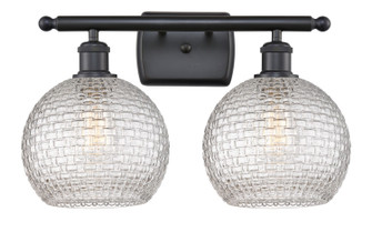 Ballston Two Light Bath Vanity in Matte Black (405|516-2W-BK-G122C-8CL)
