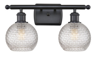 Ballston Two Light Bath Vanity in Matte Black (405|516-2W-BK-G122C-6CL)