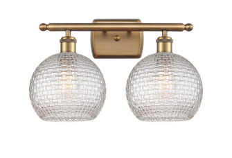 Ballston Two Light Bath Vanity in Brushed Brass (405|516-2W-BB-G122C-8CL)