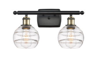 Ballston Two Light Bath Vanity in Black Antique Brass (405|516-2W-BAB-G556-6CL)