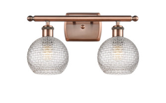 Ballston Two Light Bath Vanity in Antique Copper (405|516-2W-AC-G122C-6CL)
