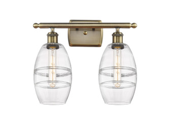 Ballston Two Light Bath Vanity in Antique Brass (405|516-2W-AB-G557-6CL)