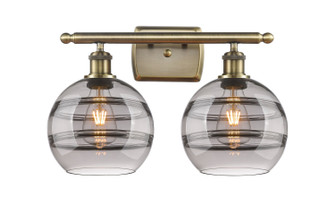 Ballston Two Light Bath Vanity in Antique Brass (405|516-2W-AB-G556-8SM)