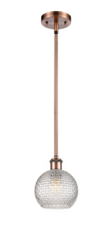 Ballston One Light Mini Pendant in Antique Copper (405|516-1S-AC-G122C-6CL)