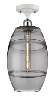 Ballston One Light Semi-Flush Mount in White Polished Chrome (405|516-1C-WPC-G557-8SM)