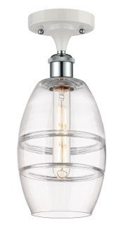 Ballston One Light Semi-Flush Mount in White Polished Chrome (405|516-1C-WPC-G557-6CL)
