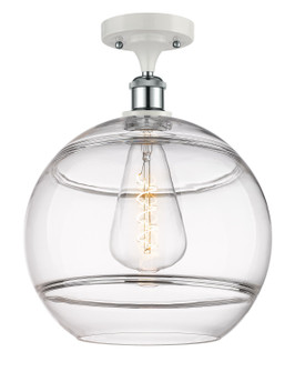 Ballston One Light Semi-Flush Mount in White Polished Chrome (405|516-1C-WPC-G556-12CL)