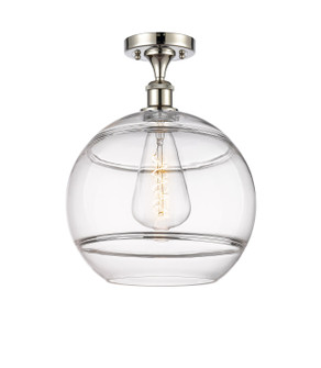 Ballston One Light Semi-Flush Mount in Polished Nickel (405|516-1C-PN-G556-12CL)