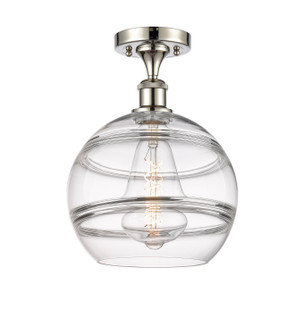 Ballston One Light Semi-Flush Mount in Polished Nickel (405|516-1C-PN-G556-10CL)