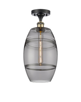 Ballston One Light Semi-Flush Mount in Black Antique Brass (405|516-1C-BAB-G557-8SM)
